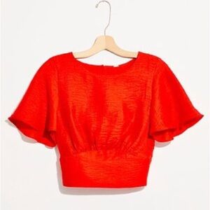 Free People Red Crop Top